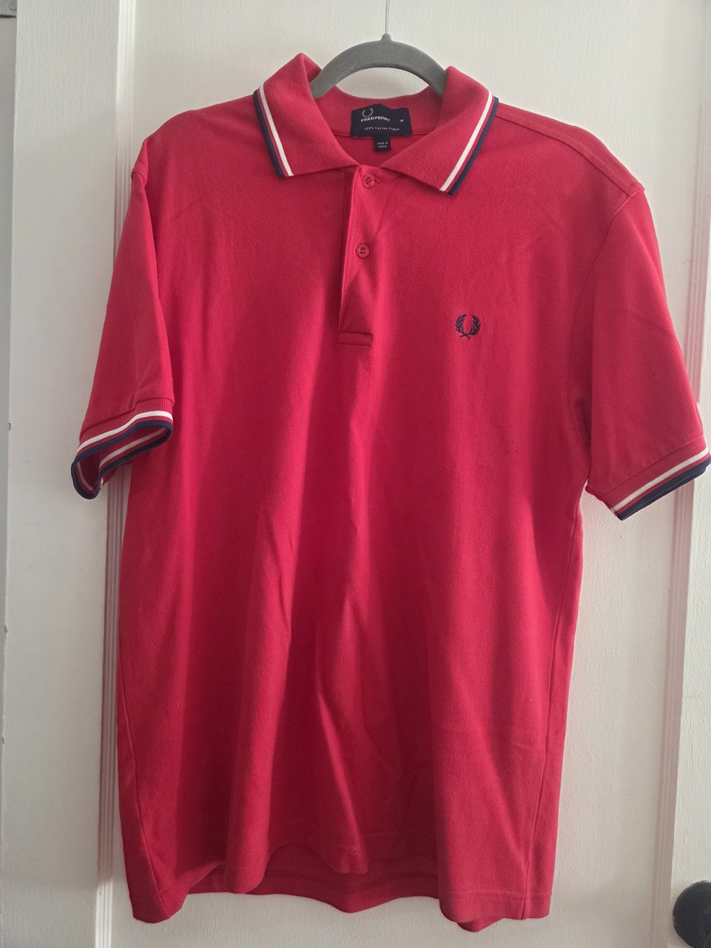Fred Perry Polo Red Mens Size Medium